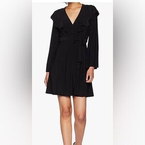Just...Taylor Black Wrap Long Sleeve Dress, size 10